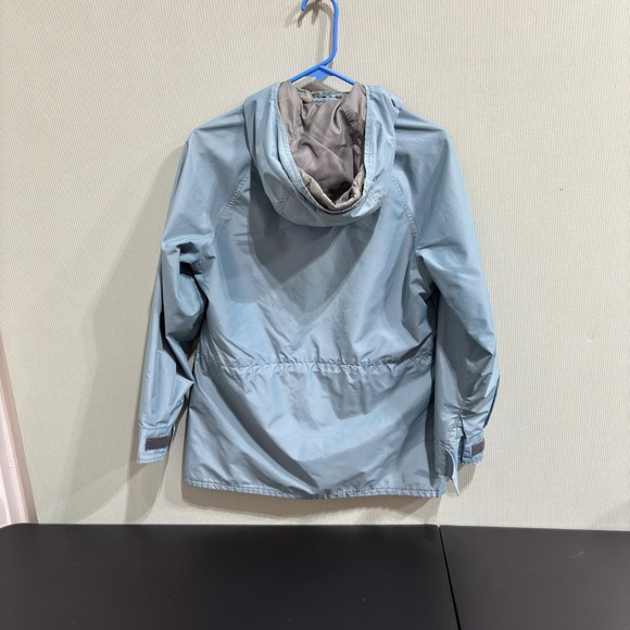 Columbia Gore-Tex Women's Size S Light Blue Hooded Rain Jacket Parka - Picture 2 of 10